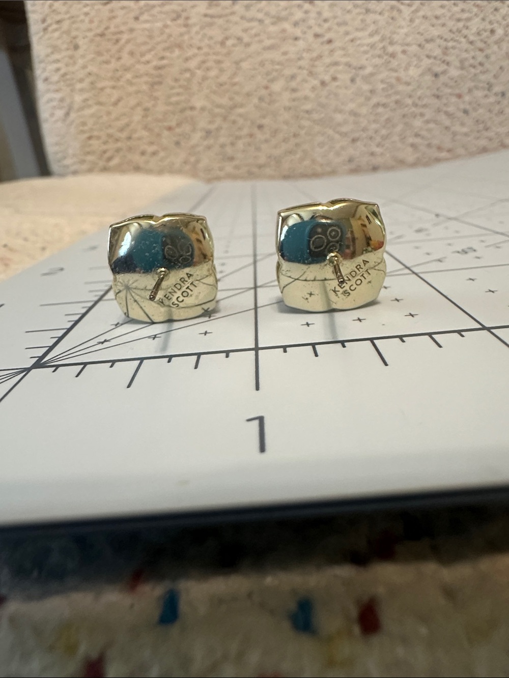 Kendra Scott Gold Tima Stud Earrings - Picture 3 of 5